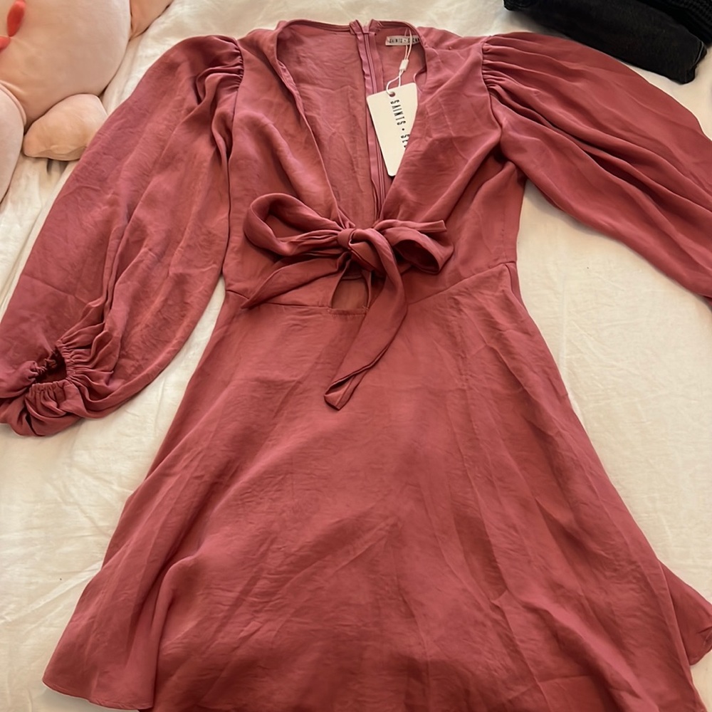 Pink flowy dress